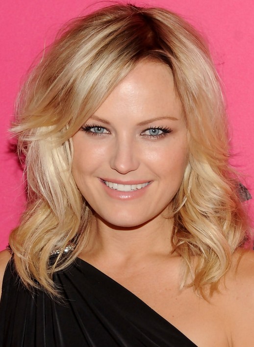 Malin Akerman Medium Hairstyle: Angular Curls