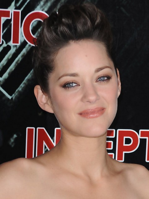 Marion Cotillard Long Hairstyle: Mohawk Like Updo