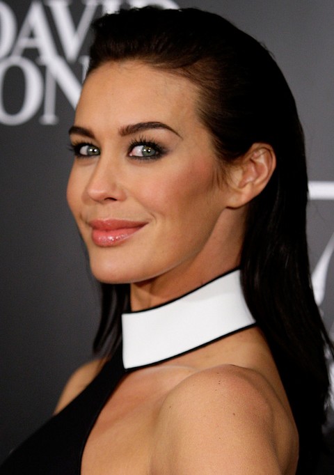 Megan Gale Long Hairstyle: Straight Hair with Coif Bangs