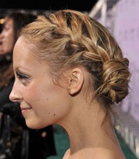 Nicole Richie Hairstyles: Braided Updo