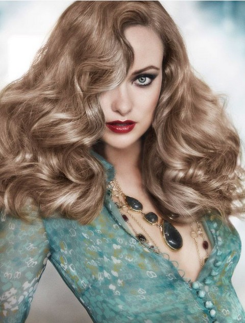 Olivia Wilde Hairstyles: Retro-chic Shaggy Wavy Hairstyle