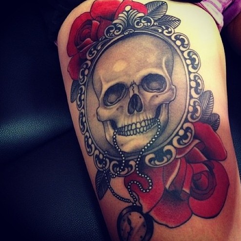 Rose and Skull Tattoos on Tumblr