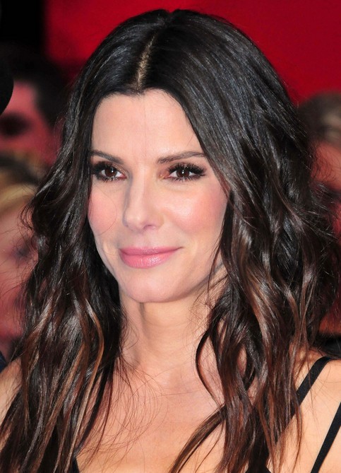 Sandra Bullock Long Hairstyle: Highlighted Hair