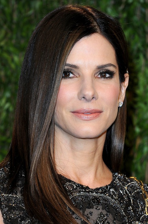 Sandra Bullock Long Hairstyle: Sleek Hair