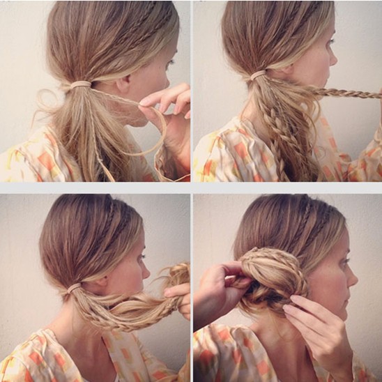 Tutoriels de chignon latéral : Micro Braids Updos pour les filles