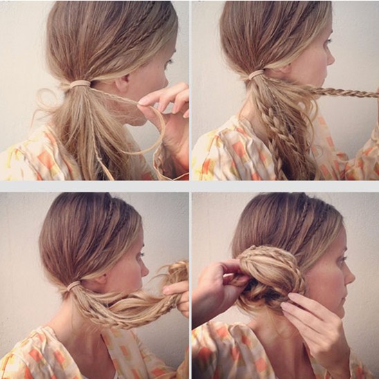 Side Chignon Tutorials: Micro Braids Updos for Girls