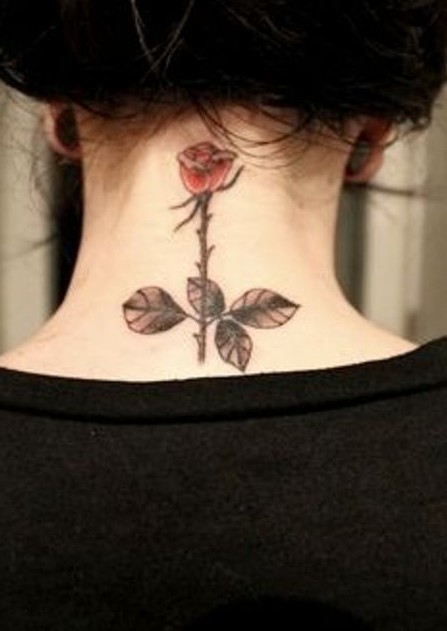 Small Rose Tattoo for Neck: Cute Tattoos