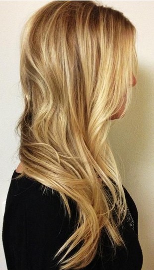 The Gorgeous Long Layered Blond Hairstyle with Side Swept Bangs