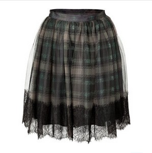 VALENTINO R.E.D. Lace Check Tulle Ballerina Skirt