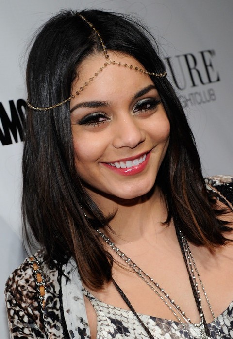 Vanessa Hudgens Medium Hairstyle: Straight Haircut