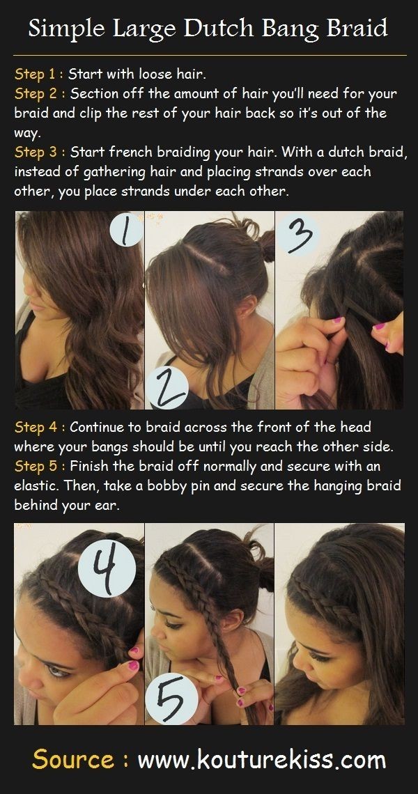 15 Braided Bangs Tutorial: Cute Braided Bangs Hairstyles