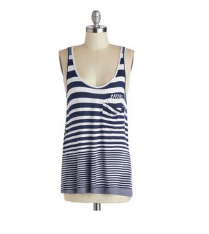 Across the Sky Tank stripe blue