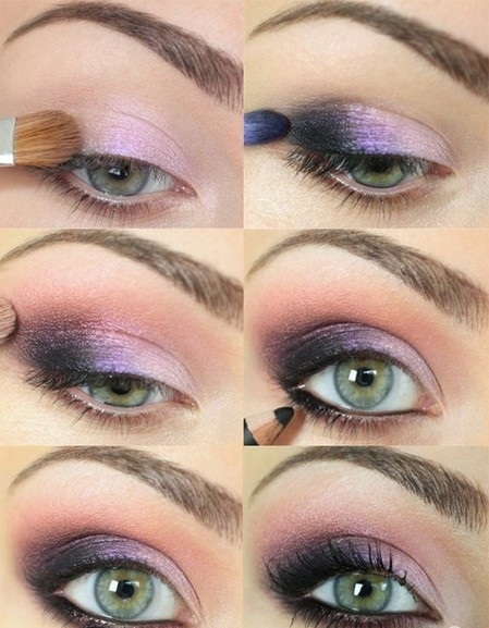 Smoky Eyes Makeup Tutorials: Pink and Purple