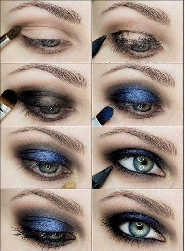 Smoky Eyes Makeup Tutorials: Black and Blue
