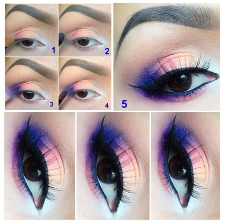 Smoky Eyes Makeup Tutorials: Rainbow Look