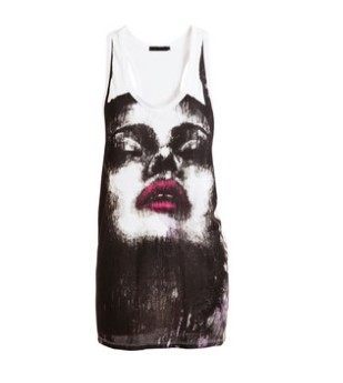 BFOCUS Kissing Girl Tank Top, white, scoop neck