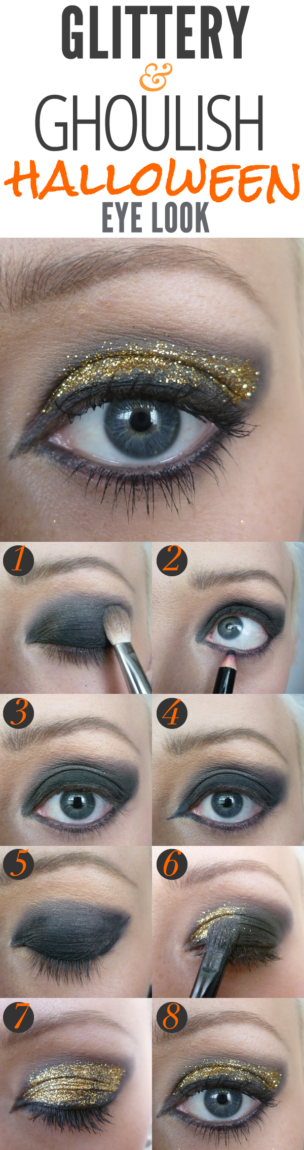 Creative Makeup Tutorials: Glitter Eyes