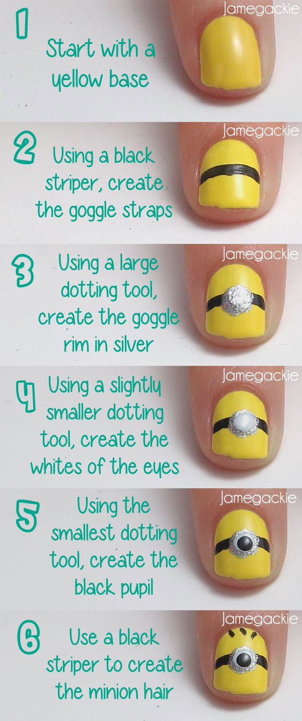 Despicable Me Minion Nails