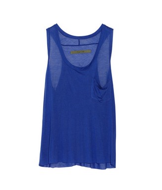 ENZA COSTA Modal-blend jersey racer-back tank, royal blue