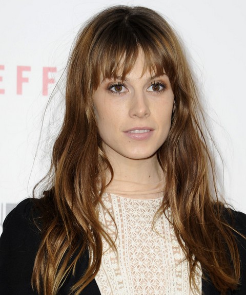 Elettra Wiedemann Long Hairstyle: Waves with Bangs