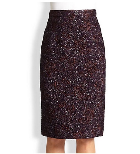 Erdem Aysha Brocade Pencil Skirt for work outfit