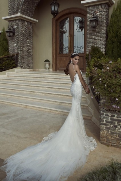 Fabulously Unique Wedding Dresses by Galia Lahav’s Collection 2014, the amazing back interest fishtail dress with a long tulle tail