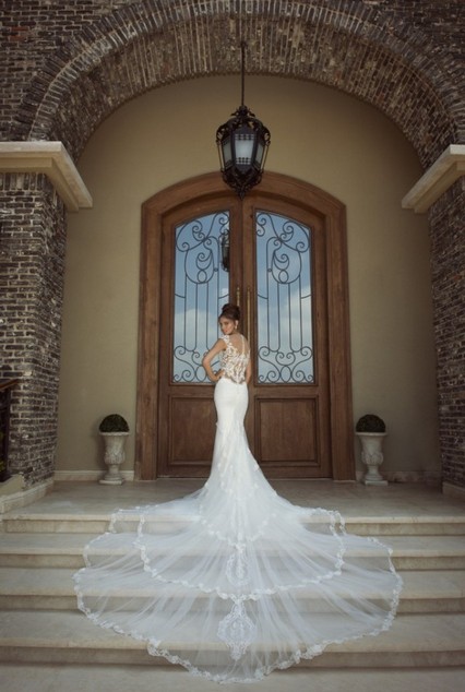 Fabulously Unique Wedding Dresses by Galia Lahav’s Collection 2014, the amazing train tail of the wedding gown