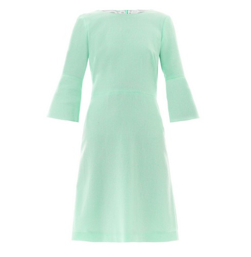 GOAT Pandora wool-crepe shift dress, boat neck, mintgreen