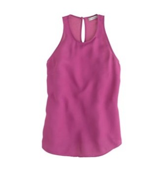 J.Crew Tall crepe racer tank, violet purple