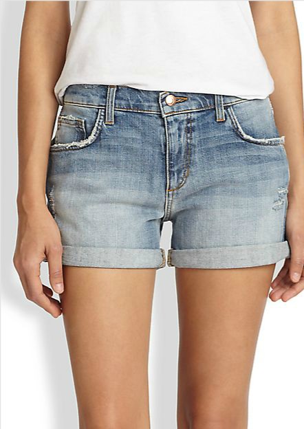 Joe's Slouchy Denim Shorts,rolled cuffs