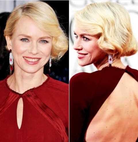 Naomi Watts Hairstyles: Textured Updo