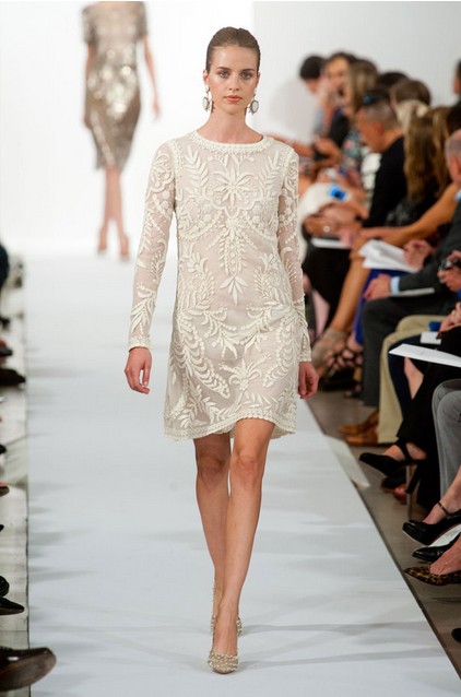 Oscar De La Renta Spring Summer 2014, embroidered cocktail dress