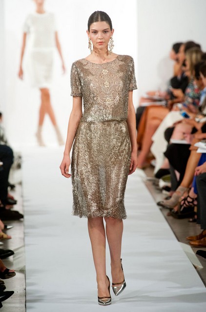 Oscar De La Rental Spring Summer 2014, sequined cocktail dress