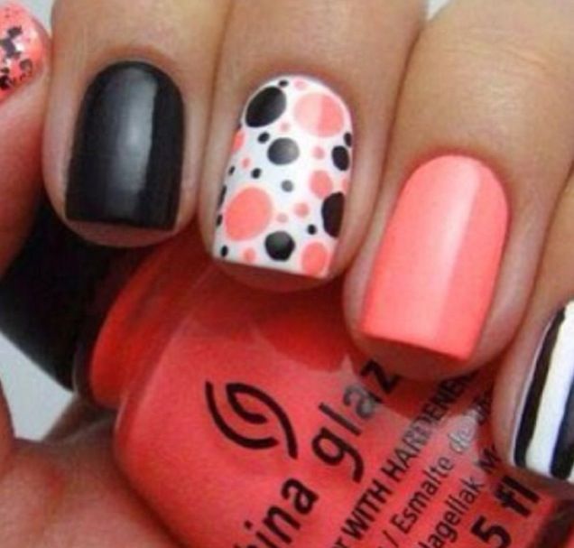 Pink and Black Dots