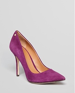 Rachel Roy Pointed Toe Purple Pumps for jewel-tone spring outfit ideas