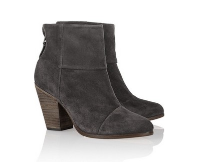 Rag & bone Classic Newbury suede ankle boots, gray