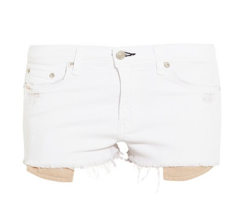 Rag & bone The Mila mid-rise cut-off twill shorts, white