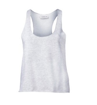 SAM & LAVI 'Charlee' cropped tank, heather grey, scoop neck