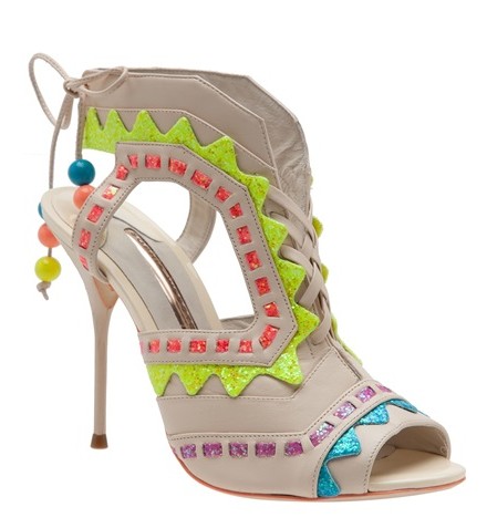 SOPHIA WEBSTER 'Rick Rack' cutout bootie, multicolor