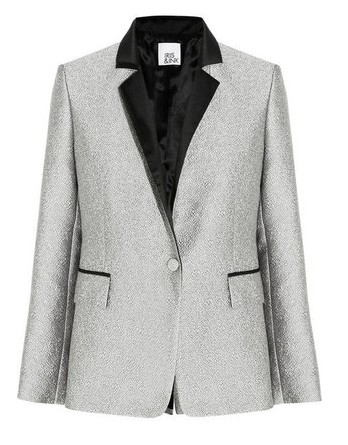 Iris & Ink Metallic jacquard blazer, silver-Schoolboy Styling Trick for Spring 2014