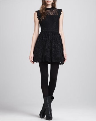 Shop The Golden Globe Style – Alexi Open-black lace evening dress