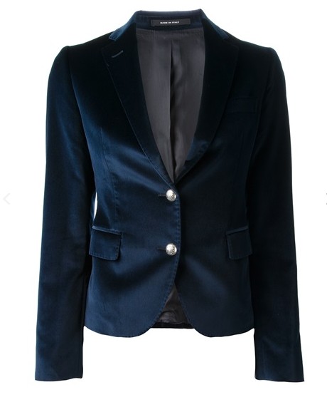TAGLIATORE Velvet Blazer, navy blue suit