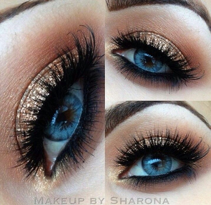 Trendy Gold Eyes Makeup Ideas for 2014