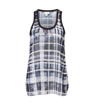 Witchery Check Racer-Back Tank, loose fit