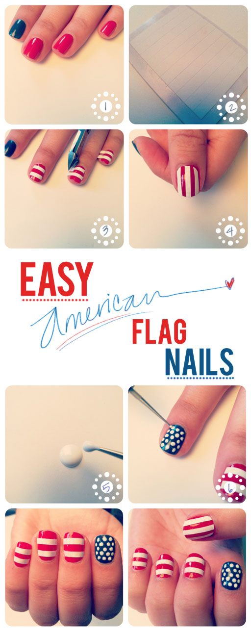 American Flag Nails