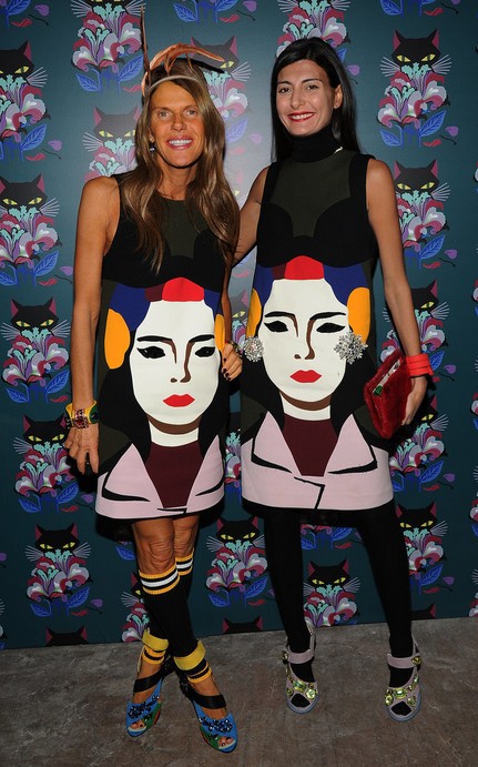 Anna Della Russo and Giovanna Battaglia in Prada