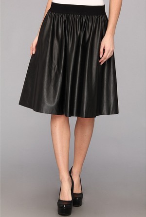 Calvin Klein Black Leather Skirt
