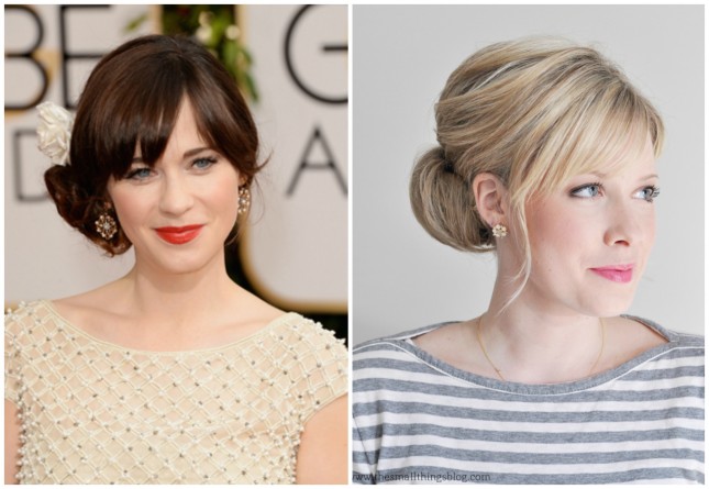 Celebrity-inspired Hairstyle: Zooey D-Gorgeous Chignon