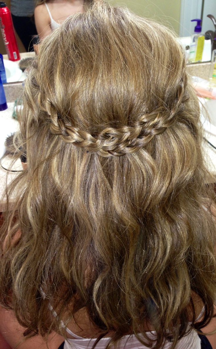 Crown Braid for Curly Hair