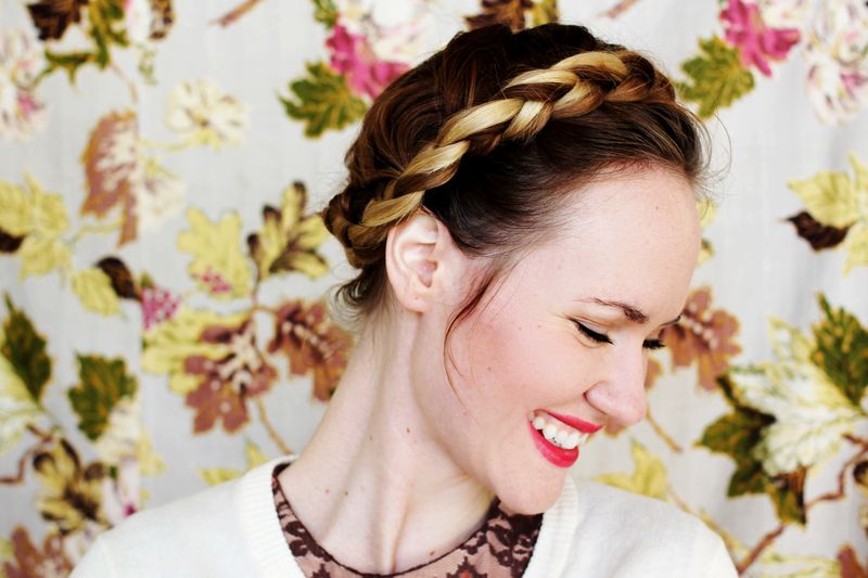 Crown Braid for Highlighted Hair